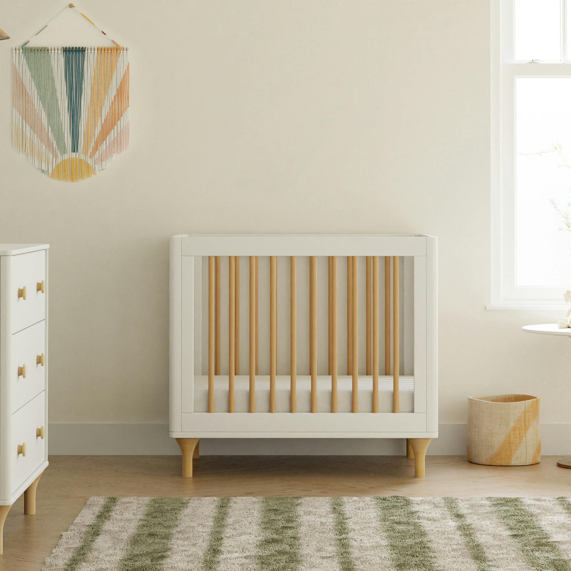 Lolly 4-in-1 Convertible Mini Crib and Twin Bed with Toddler Bed Conversion Kit