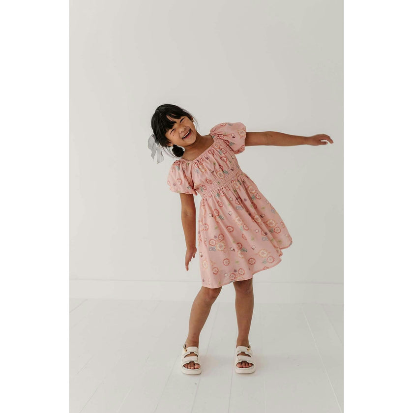 Peasant Bubble Sleeve Dress