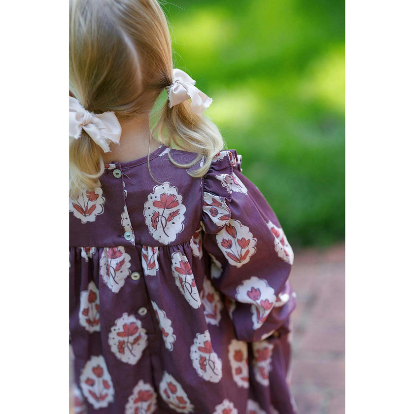 Britta Dress in Intaglio Maroon