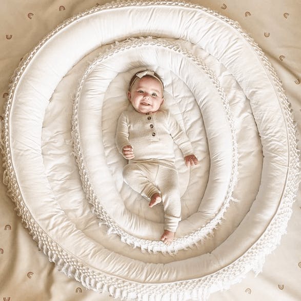 Macrame Oval Play Mat & Round Play Mat Bundle