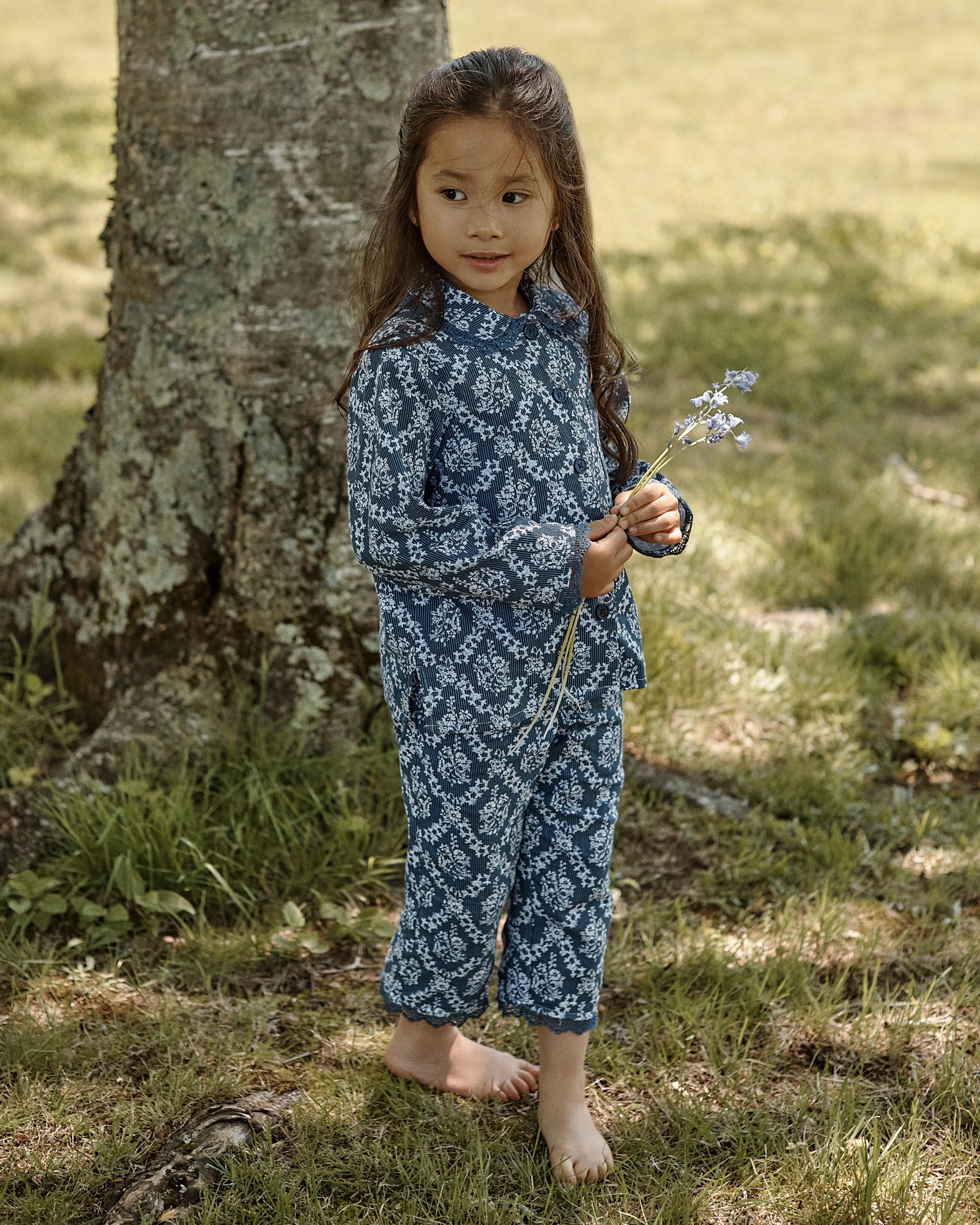 Kid's Twill Grace Pajama Set in Innkeeper Trellis