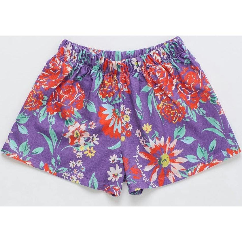 BEVERLY FLOWERS SHORTS DEEP LAVANDER