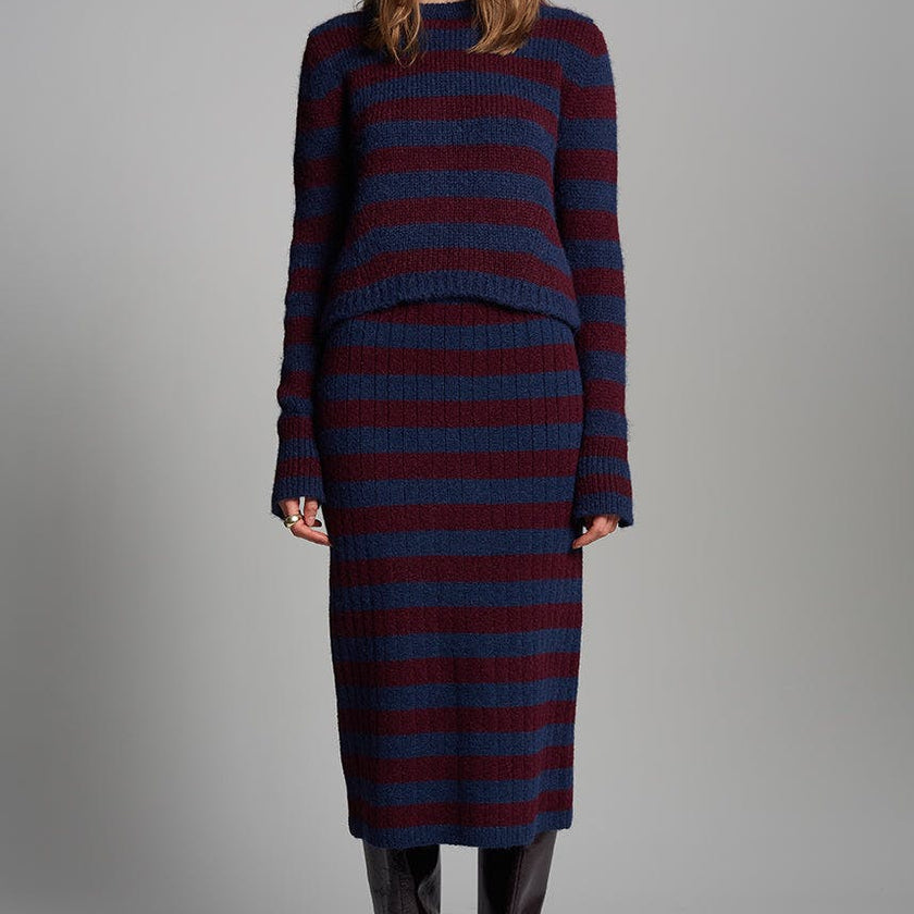 Pia Stripe Tube Skirt