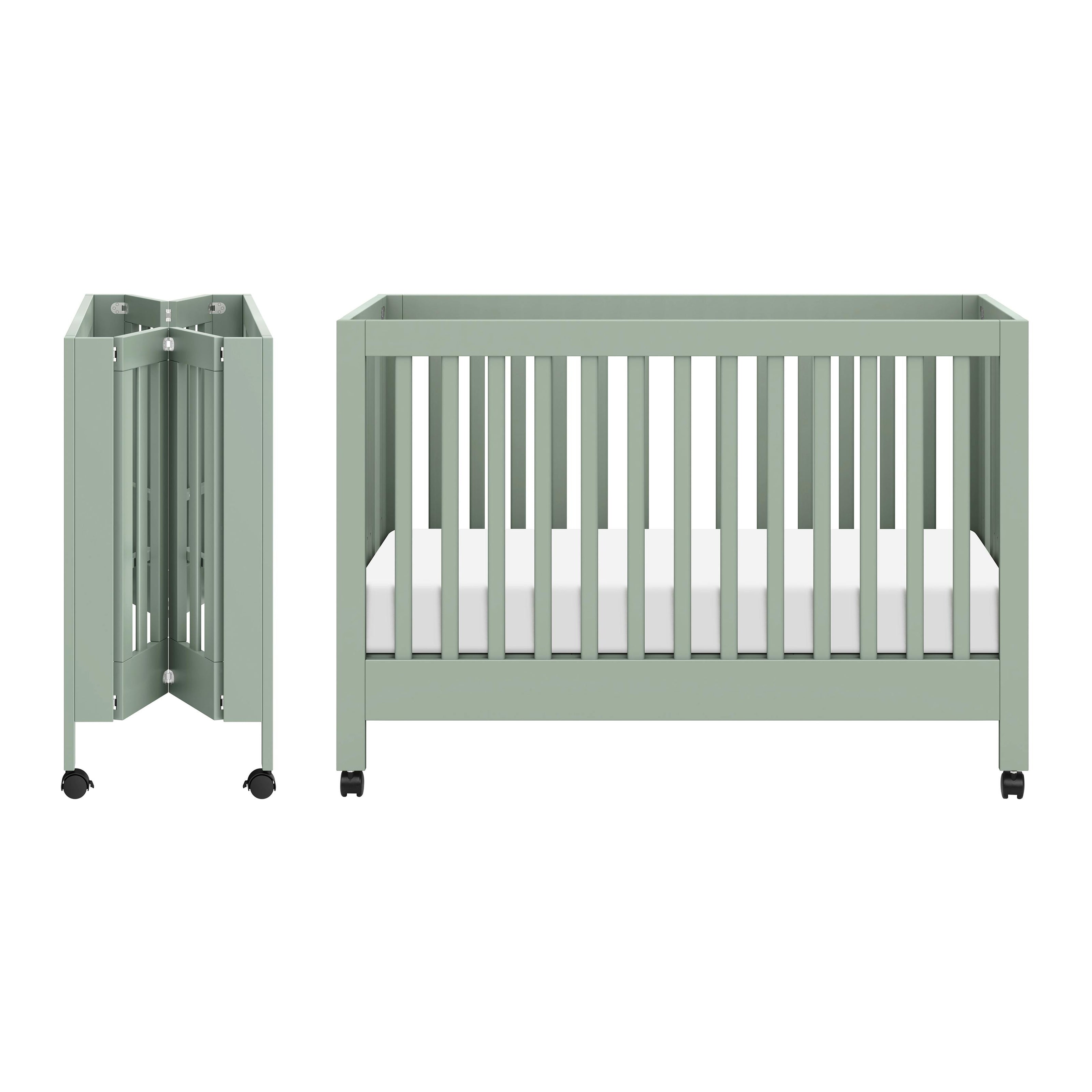 Maki Portable Folding Crib with Toddler Bed Conversion Kit