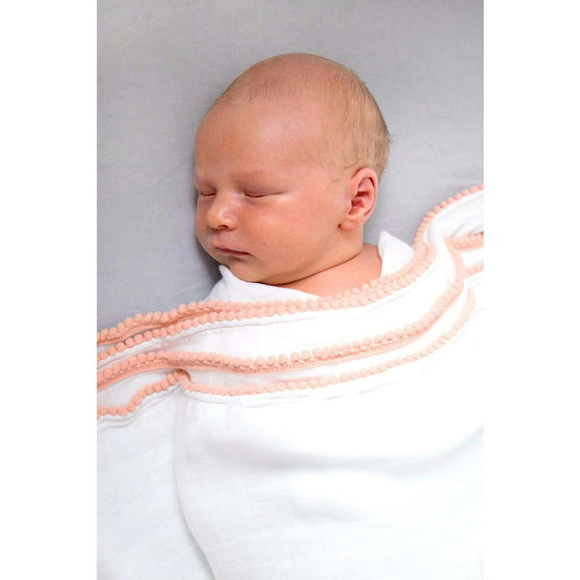 Bamboo Pom Pom Swaddle