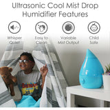 Ultrasonic Cool Mist Drop Shape Humidifier