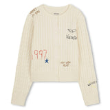 ZADIG & VOLTAIRE Embroidered Soft Cardigan - Off White