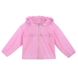 Pink Light Jacket with Ruffle Hood
