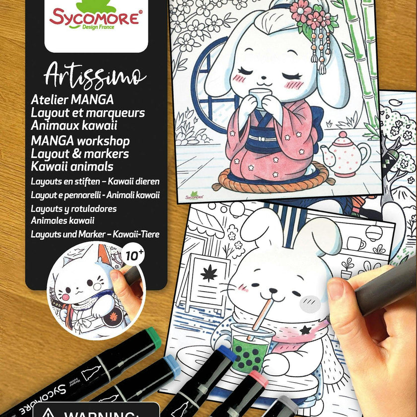 Artissimo - Layout And Markers Kawaii Animals - 10y+