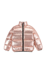 Fallon Metallic Puffer Jacket, Pink