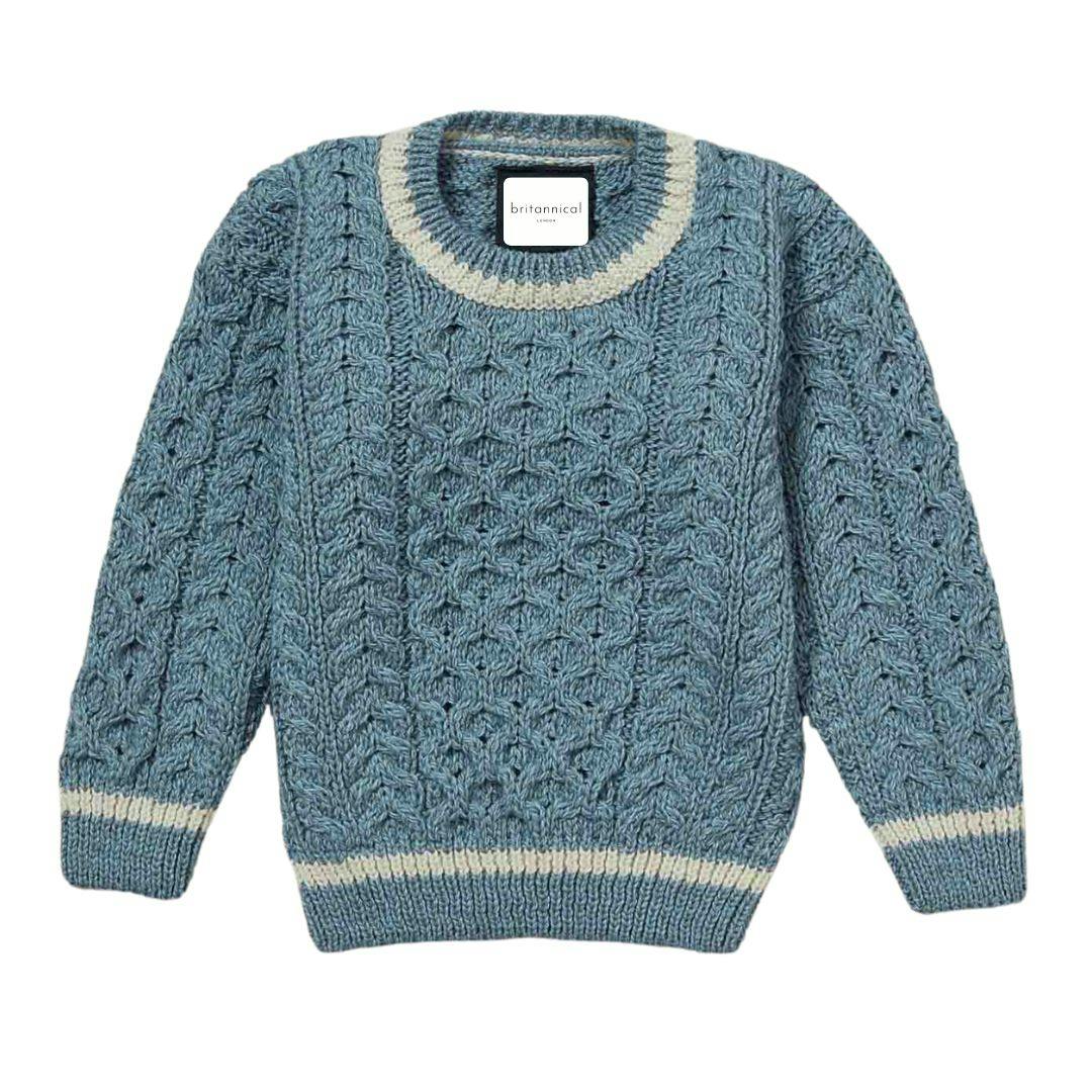 London Days Merino Children's Sweater - Duck Egg