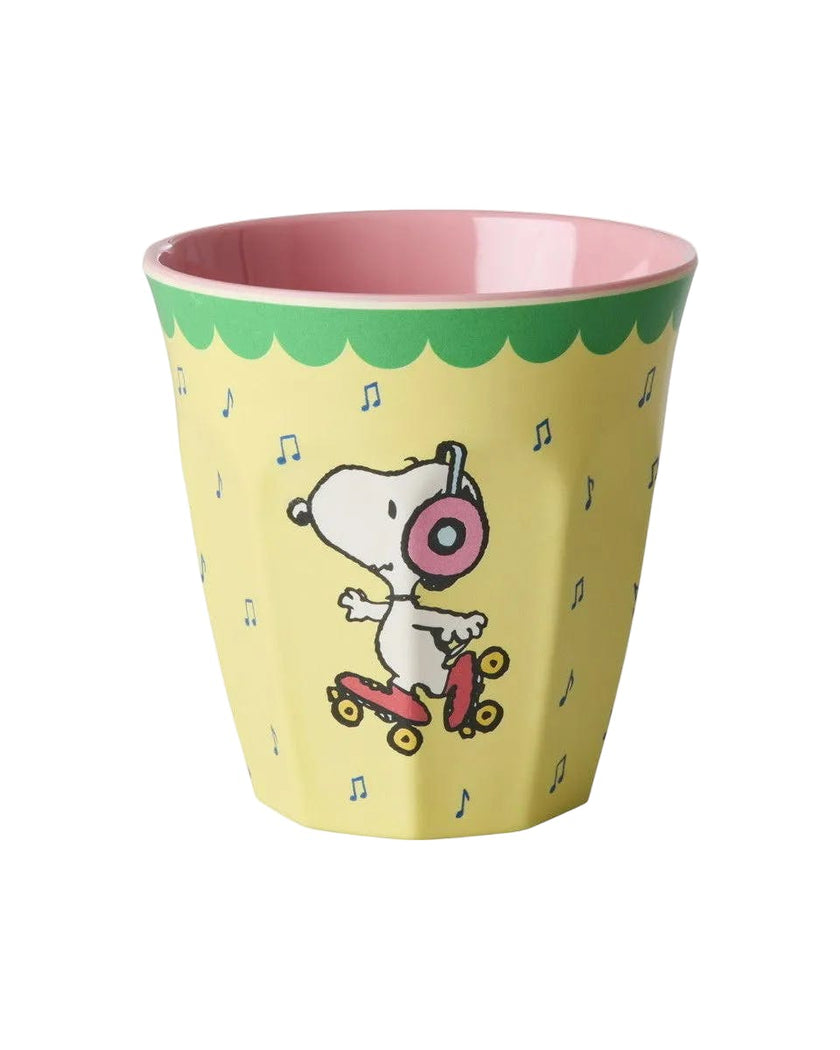 Melamine Cup with Snoopy Print - Medium - Yellow - 8.45 oz -