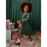 Velour Ballet Dress, Green