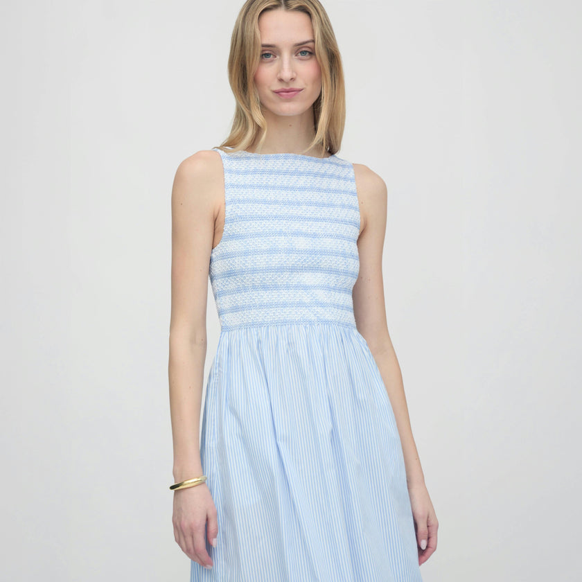 The Cosima Nap Dress - Blue/White Stripe