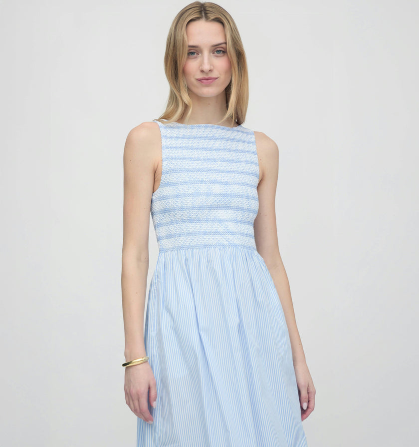 The Cosima Nap Dress - Blue/White Stripe