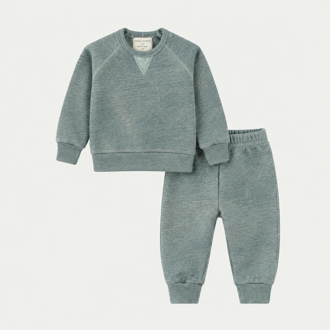Heathered Vintage Sherpa Sweatshirt + Sweatpant Set