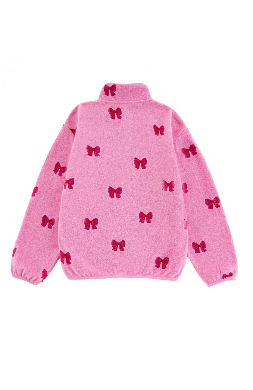 Embroidered Pull Over Fleece, Lovely Bow