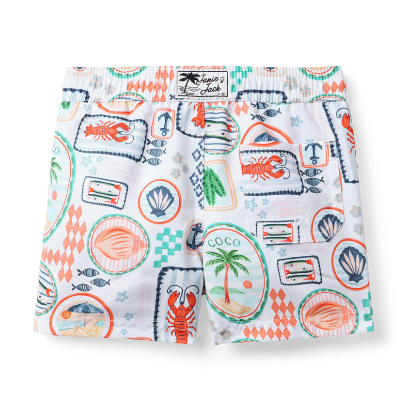 Nantucket Coast Swim Trunk, multicolor