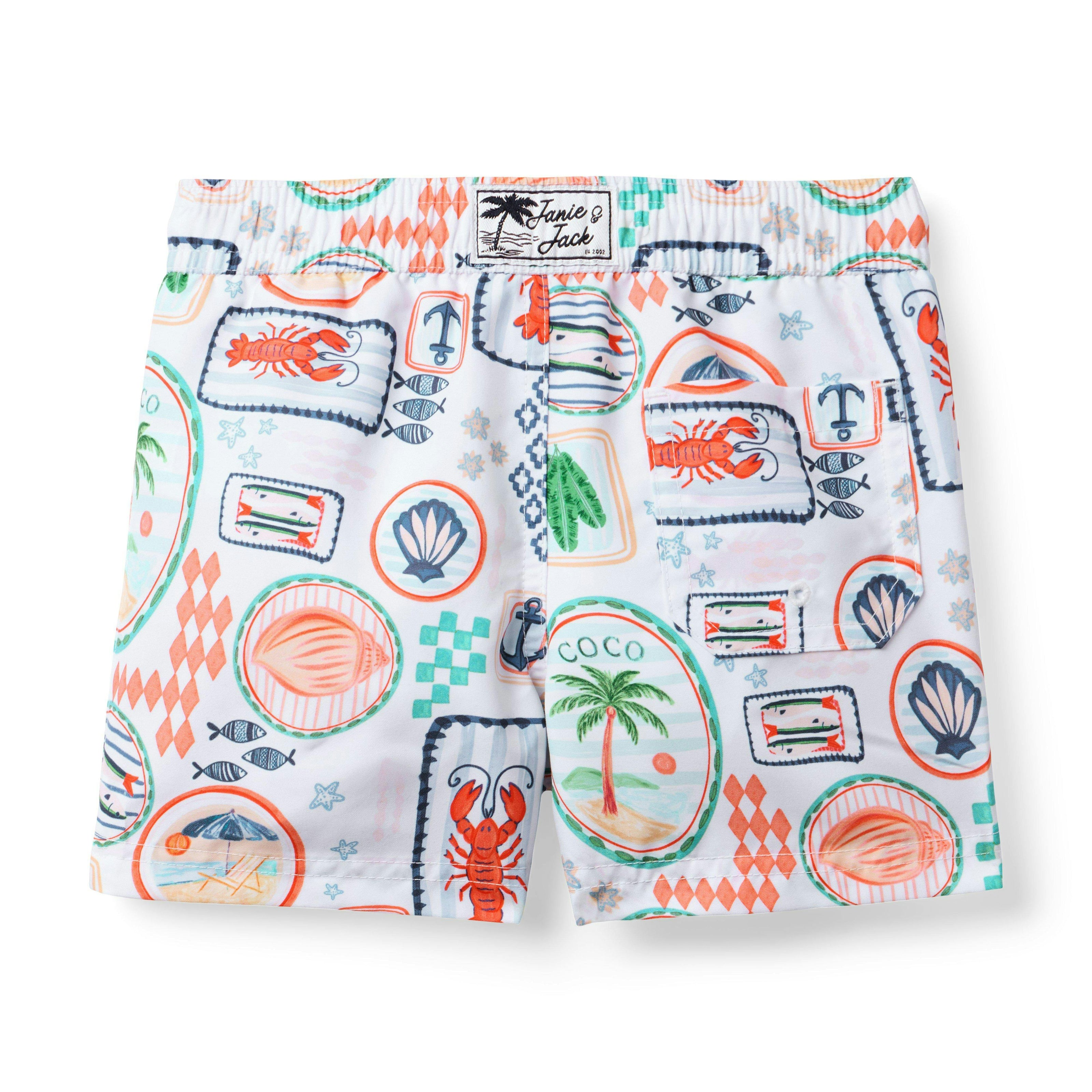 Nantucket Coast Swim Trunk, multicolor