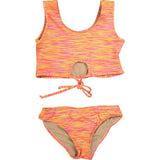 Girls Space Dye Two Piece Bathing Suit Bikini
