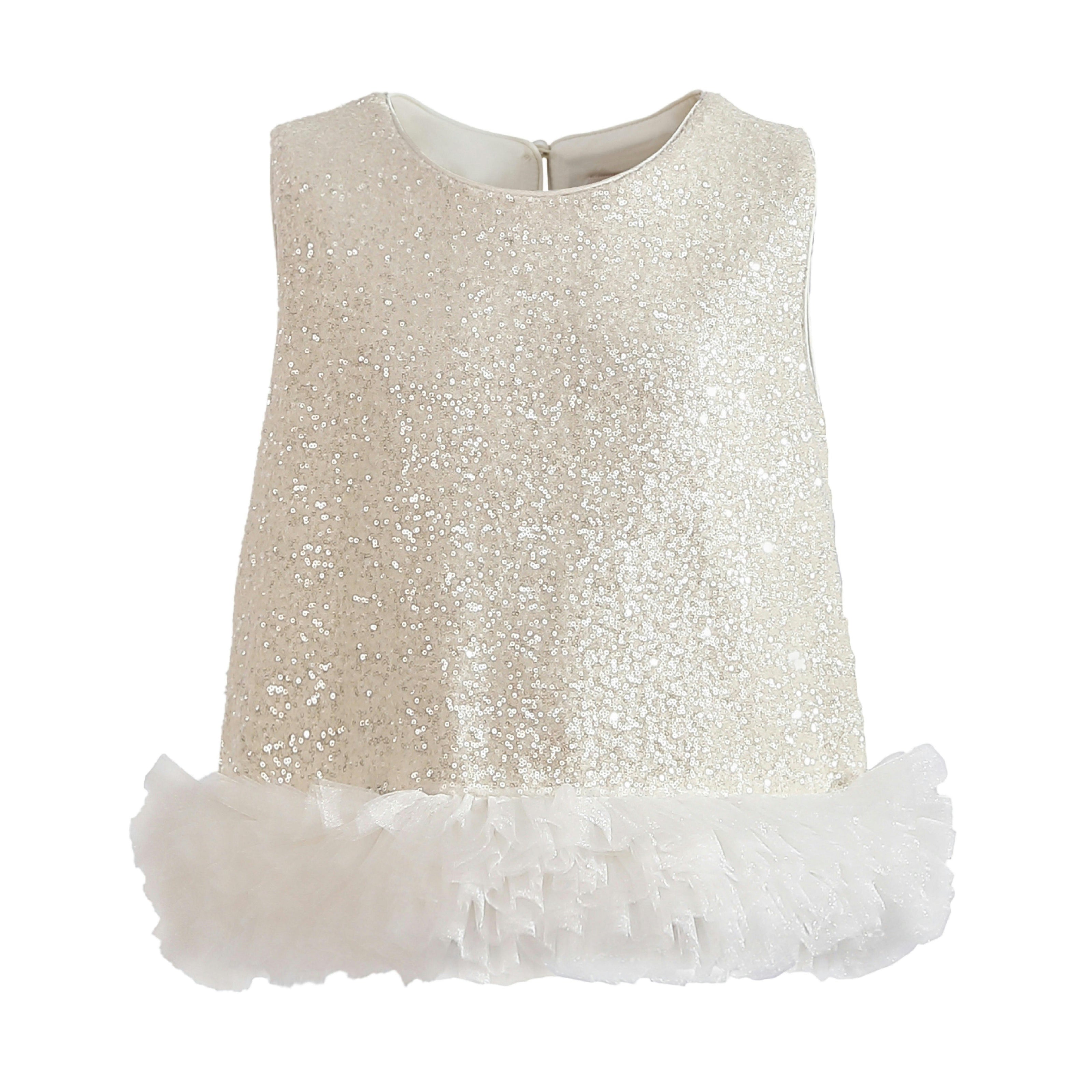 Cream Celeste Sequin Party Outfit