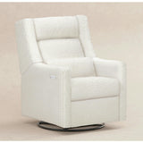 Kiwi Plus Power Glider Recliner W/ Power Headrest In Cream Shearling