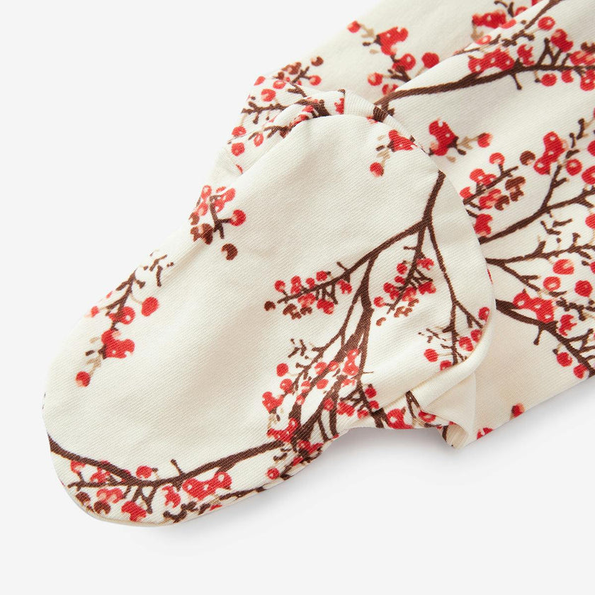 Winterberry Cotton Stretch Zipper Footed Romper