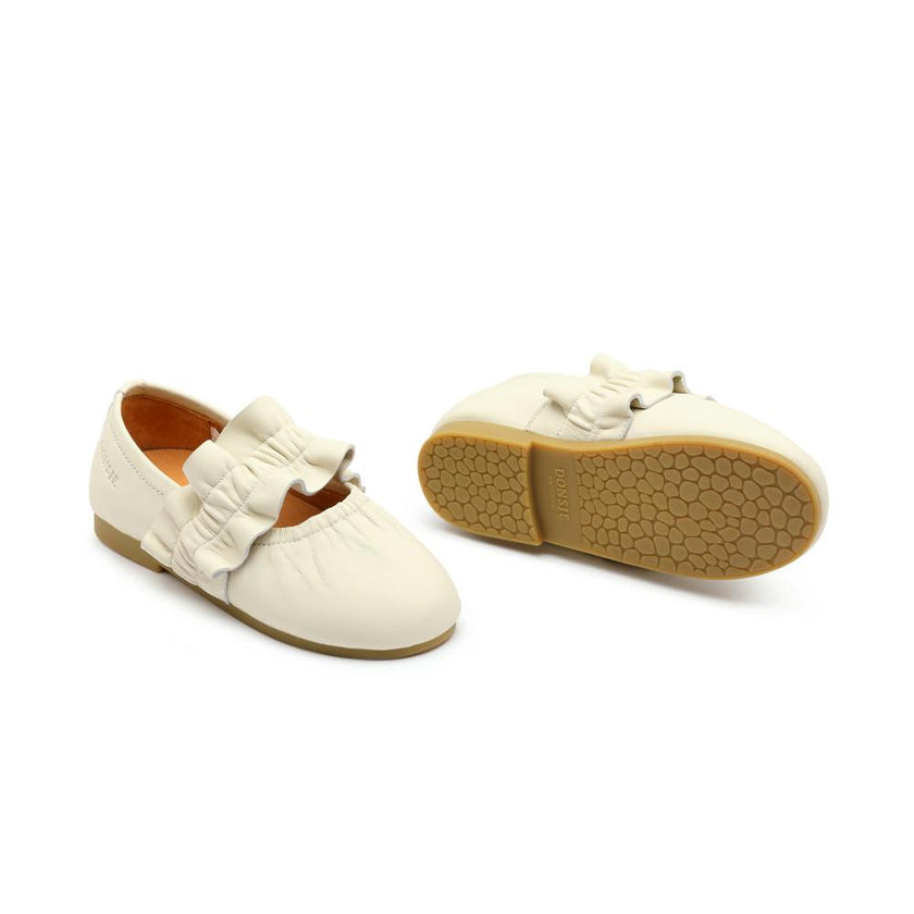Iffie Ballerinas | Cream Sheep Leather