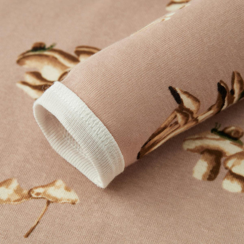 Mushroom Organic Cotton Long Sleeve One Piece