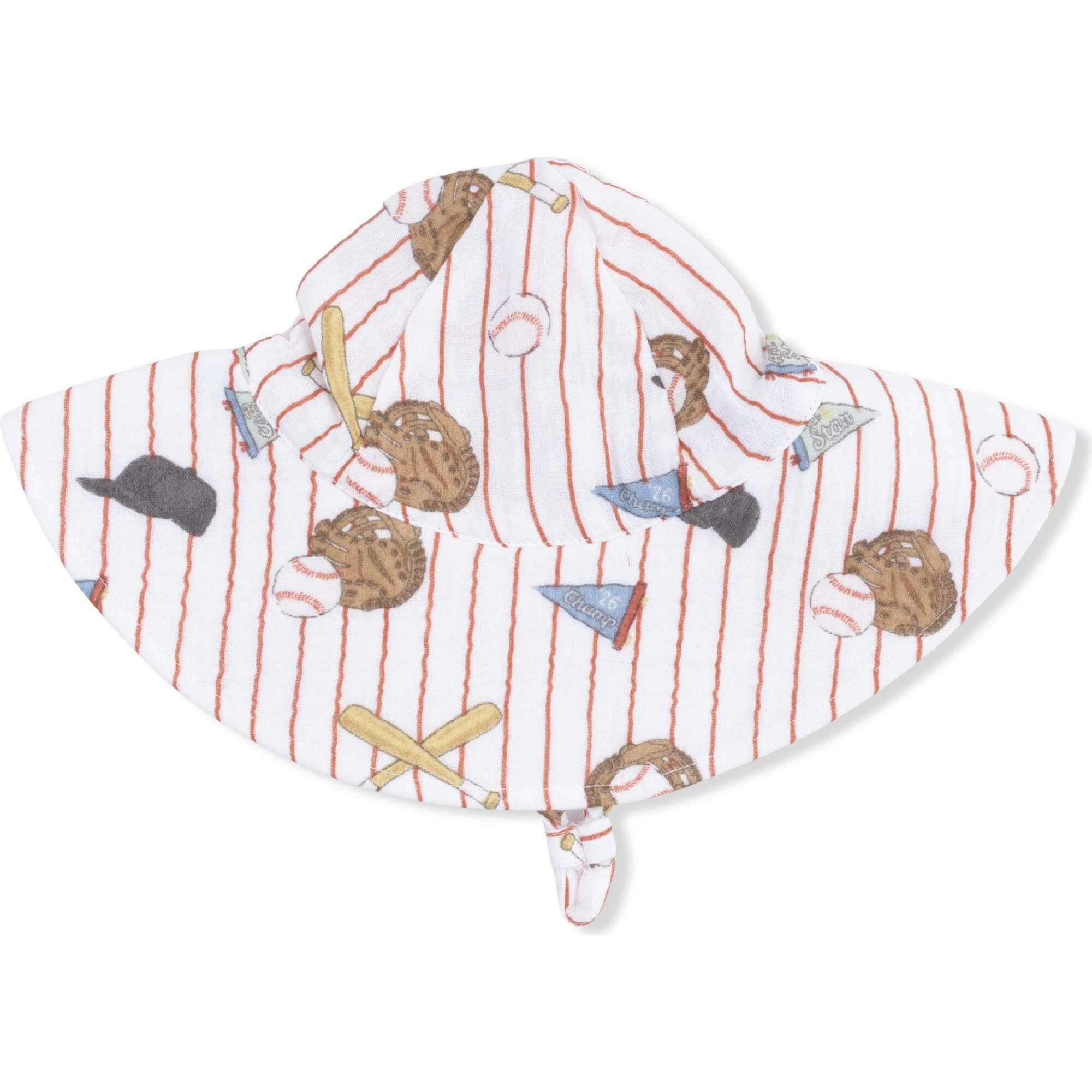 Vintage Baseball Stripe - Wide Brim Sun Hat