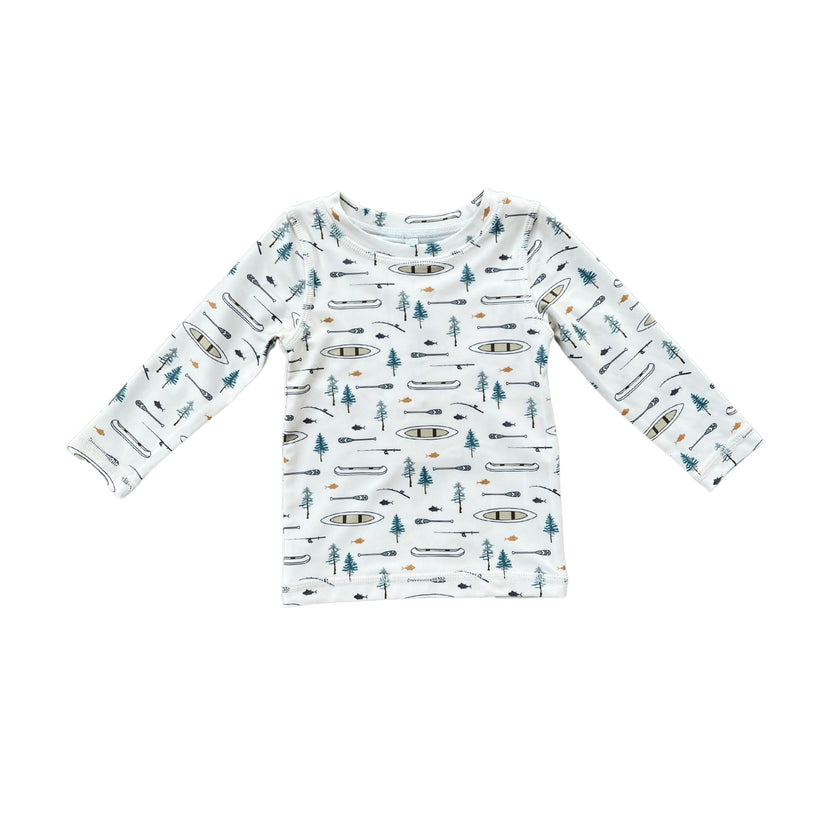 Long Sleeve Rash Guard Swim Shirt Canoe
