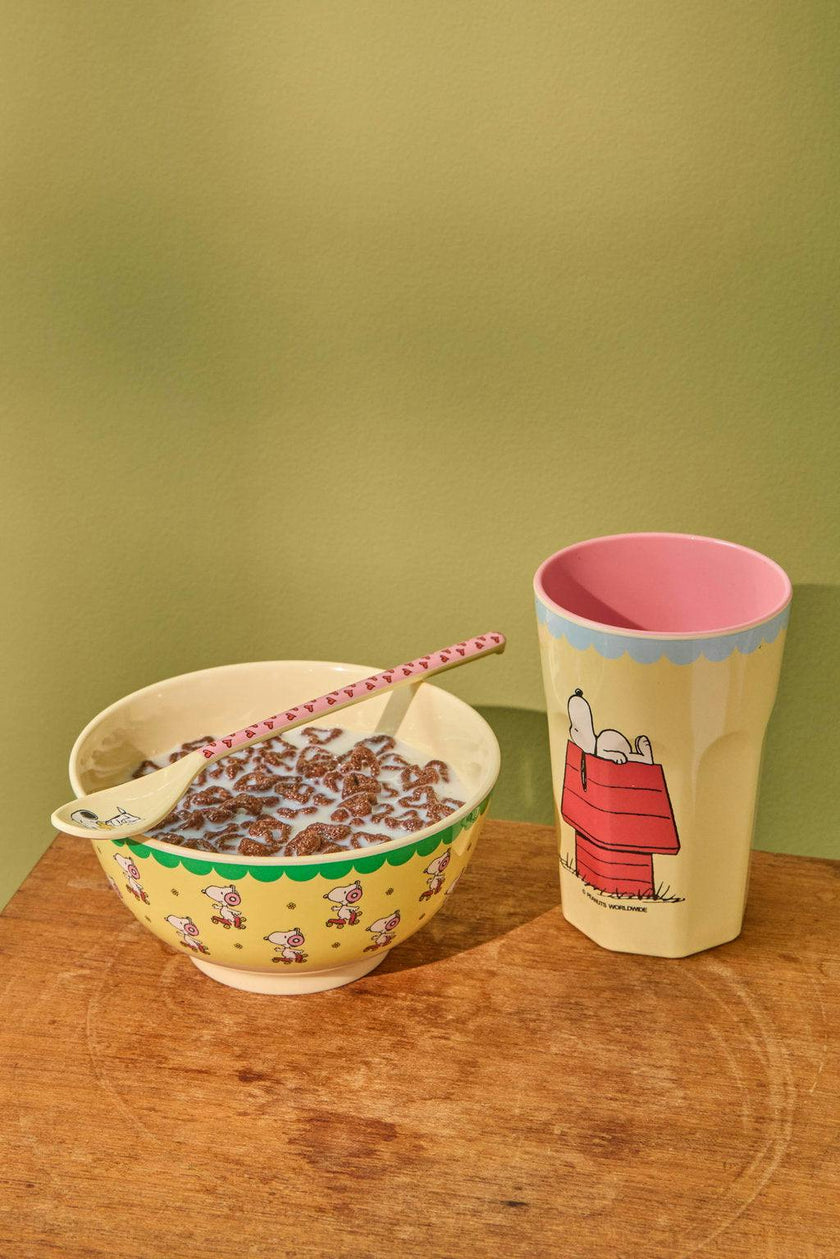 Medium Bowl - Yellow - Snoopy Print -