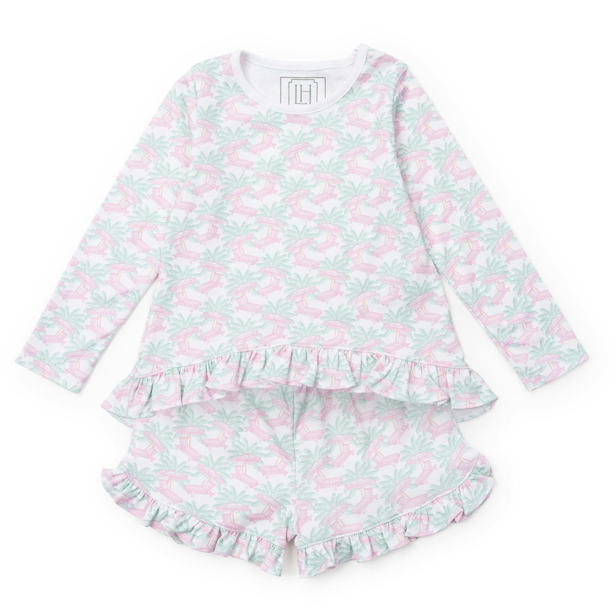 Rorie Girls' Short Set - Poolside Palms