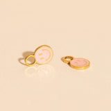 Smiley Huggie Hoop Charms