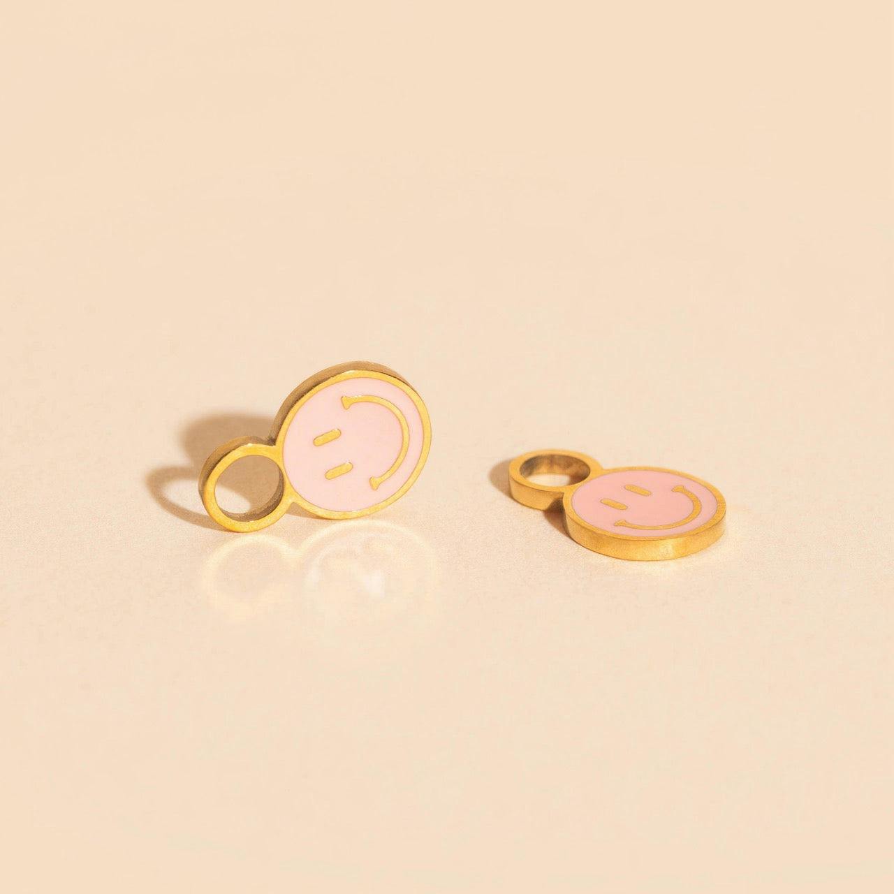 Smiley Huggie Hoop Charms
