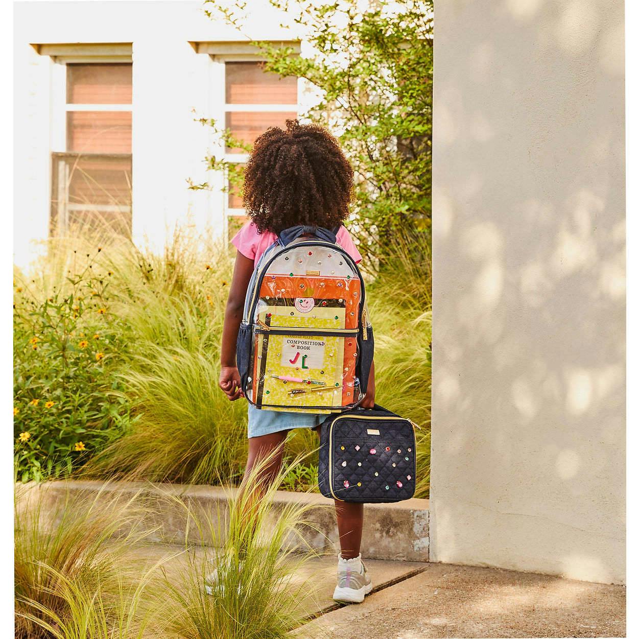 Packed Party Denim and Gems Clear Backpack