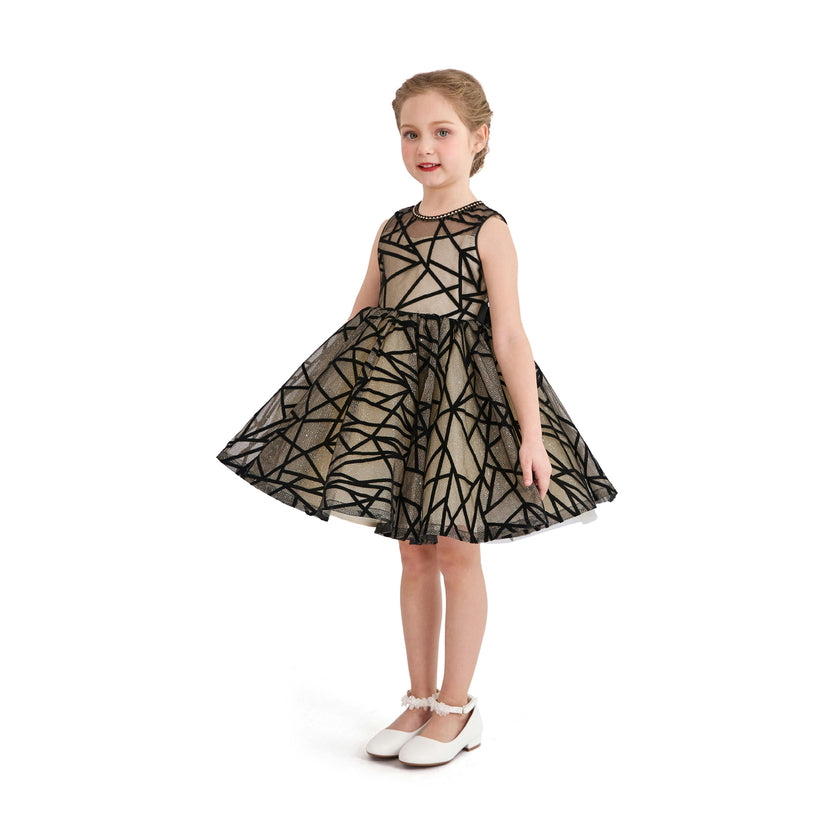 Beige Belvedra Pearl-Trim Ribbon Dress