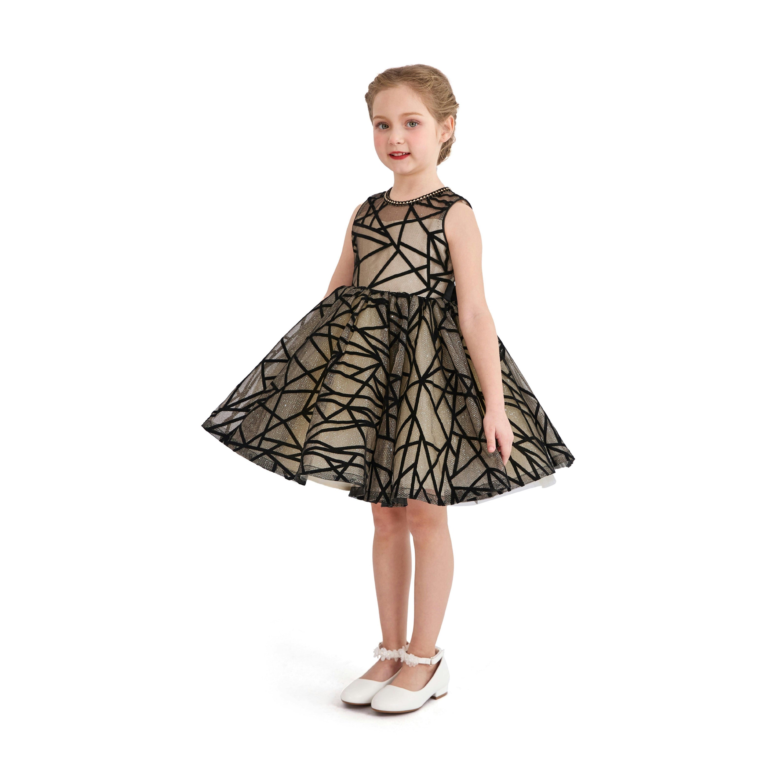 Beige Belvedra Pearl-Trim Ribbon Dress