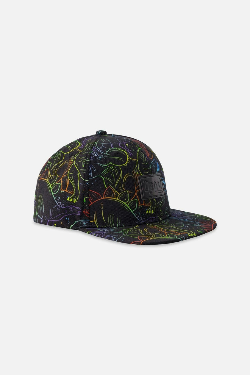 Cap Black Dinosaur Print