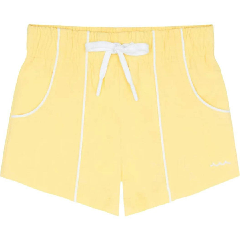 boys soleil yellow panelled boardie