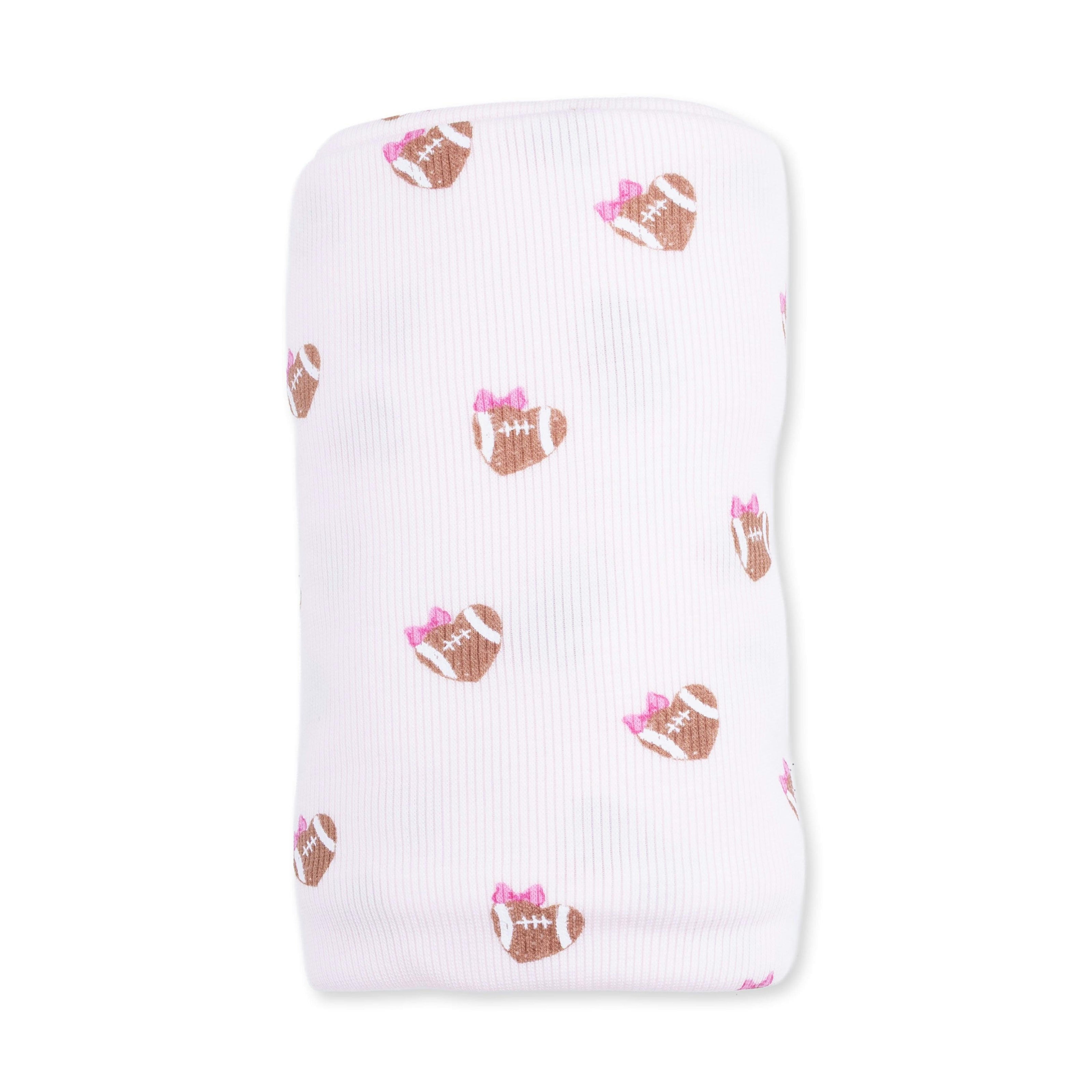 Mini Football Hearts - Swaddle Blanket