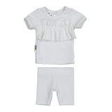 Chest Ruffle 2-Piece Top & Short Set