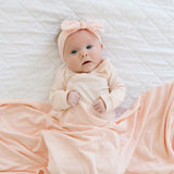 Newborn Knotted Gown - Blush