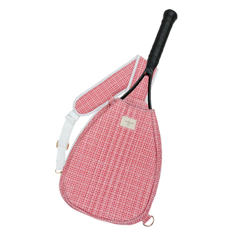 Poppy Gingham Coated Tennis Bag