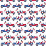 Parker Boys' Zipper Pajama - Patriotic Jeeps