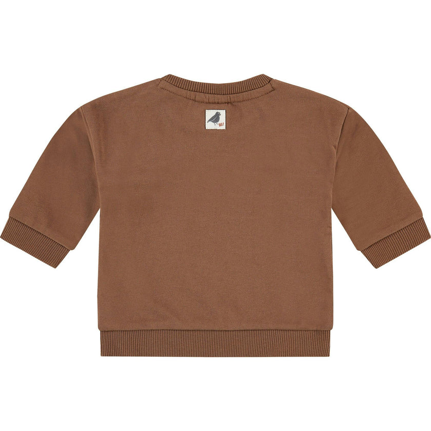 Embroidered Rhinoceros Crew Neck Sweatshirt
