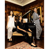 Men's Silk Pajama Set in Navy