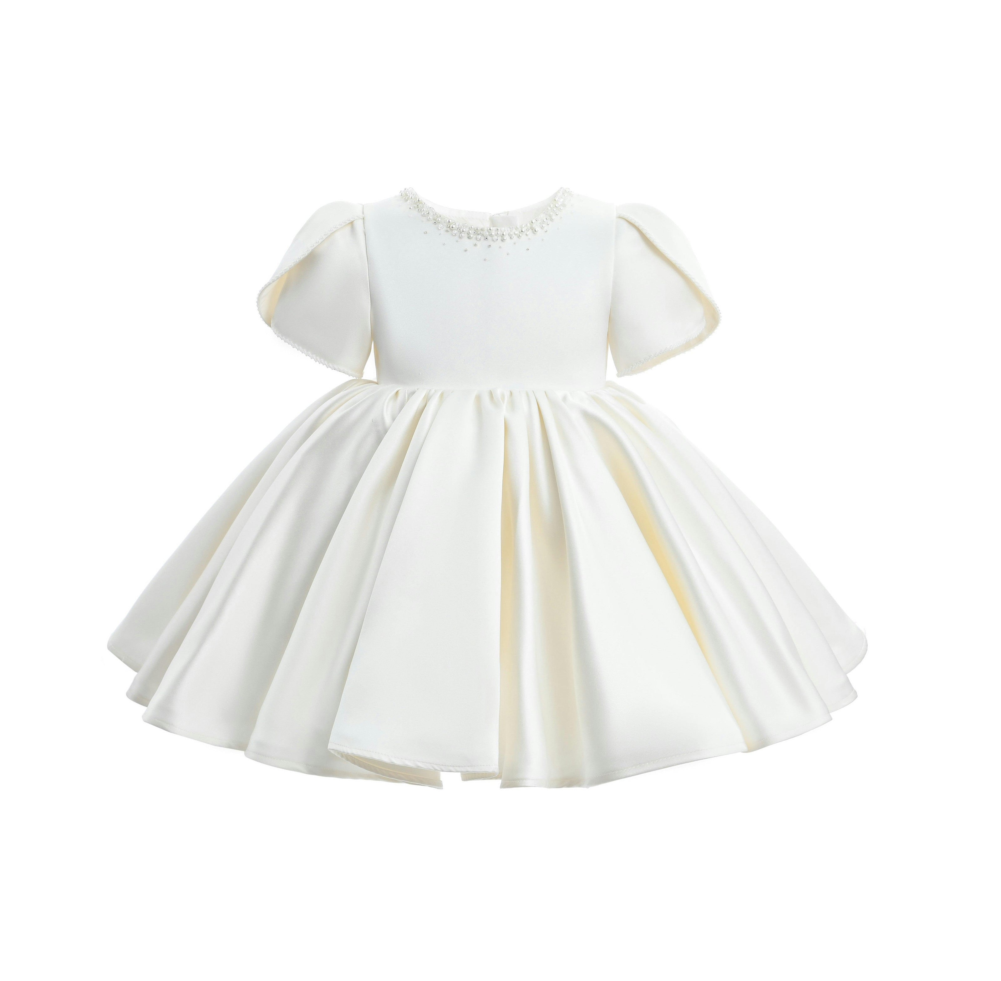 Ivory Suncrestia Pearl-Accented Occasion Dress