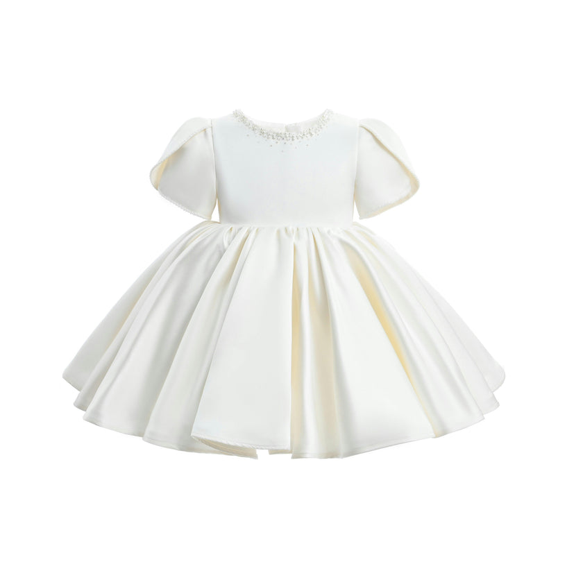 Ivory Suncrestia Pearl-Accented Occasion Dress