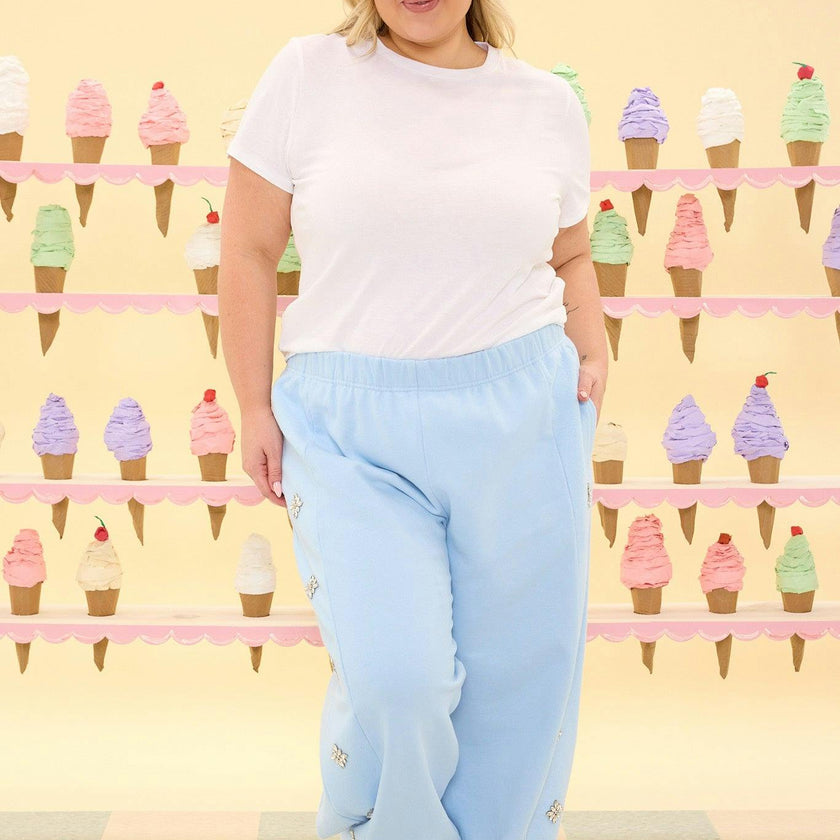 Casey Jogger Sweatpants in Light Blue